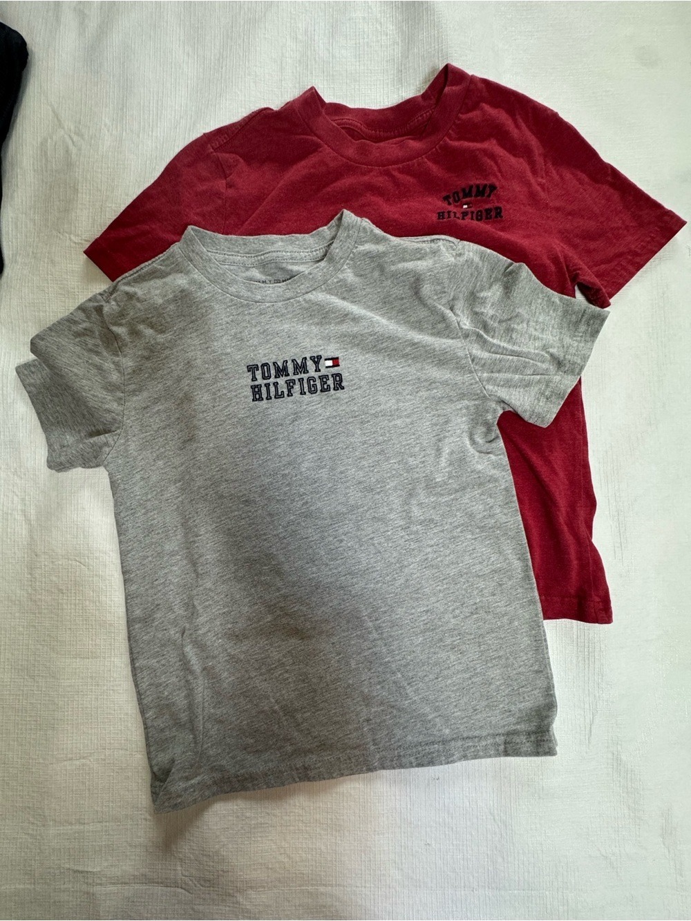 Tommy Hilfiger Kids' Crewneck T-Shirt - Grey & Red (2-Pack)
